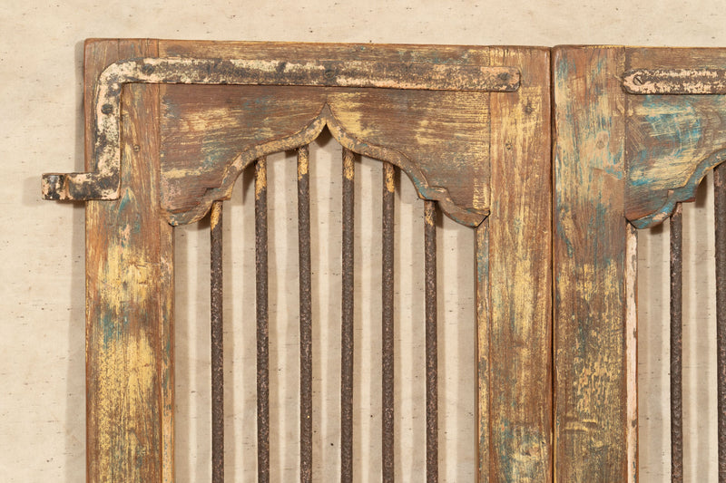 Biscottini Porta portone in legno massello e ferro da interno o da esterno vecchia e antica medievale scorrevole