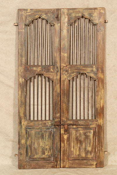 Biscottini Porta portone in legno massello e ferro da interno o da esterno vecchia e antica medievale scorrevole