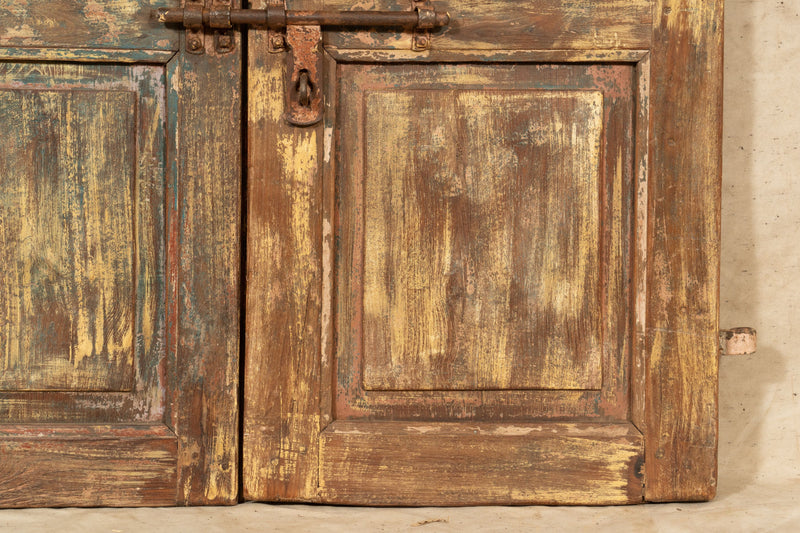 Biscottini Porta portone in legno massello e ferro da interno o da esterno vecchia e antica medievale scorrevole