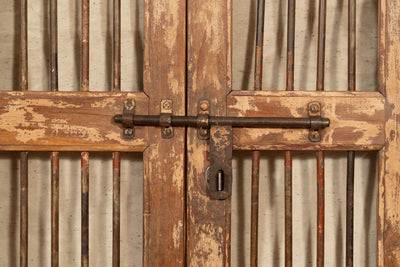 Biscottini Porta portone in legno massello e ferro da interno o da esterno vecchia e antica medievale scorrevole