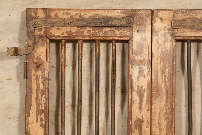 Biscottini Porta portone in legno massello e ferro da interno o da esterno vecchia e antica medievale scorrevole