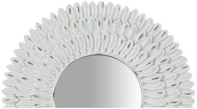 Biscottini Specchiera da appoggio diam.L21xPR3 cm finitura bianco anticato. Realizzata