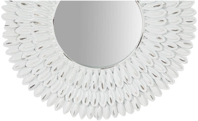 Biscottini Specchiera da appoggio diam.L21xPR3 cm finitura bianco anticato. Realizzata