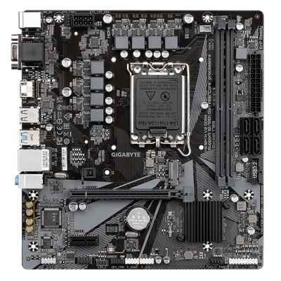 GIGABYTE H610M H V2 DDR4 Scheda madre - Supporta processori Intel Core 14th CPUs, 6+1+1 Hybrid Digital VRM, up to 3200MHz DDR4 [OC], 1xPCIe 3.0 M.2, GbE LAN, USB 3.2 Gen 1 (Gigabyte H610M H V2 DDR4 -