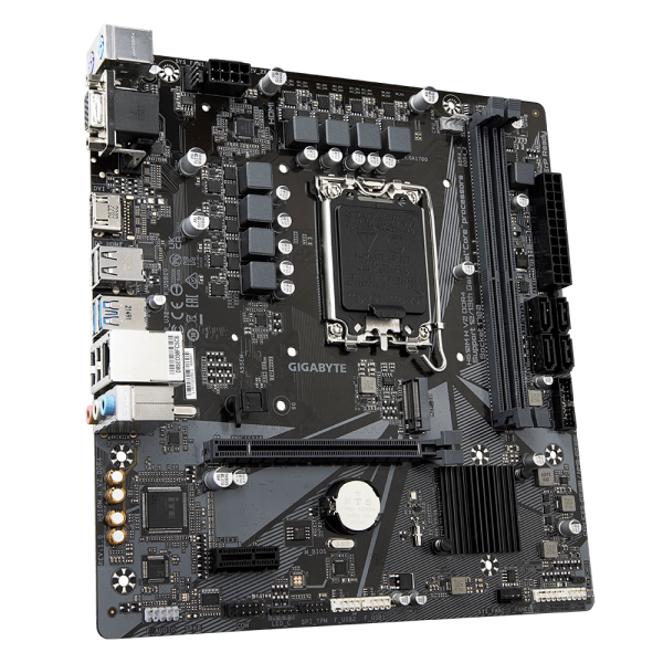 GIGABYTE H610M H V2 DDR4 Scheda madre - Supporta processori Intel Core 14th CPUs, 6+1+1 Hybrid Digital VRM, up to 3200MHz DDR4 [OC], 1xPCIe 3.0 M.2, GbE LAN, USB 3.2 Gen 1 (Gigabyte H610M H V2 DDR4 -