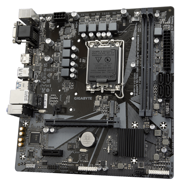 GIGABYTE H610M H V2 DDR4 Scheda madre - Supporta processori Intel Core 14th CPUs, 6+1+1 Hybrid Digital VRM, up to 3200MHz DDR4 [OC], 1xPCIe 3.0 M.2, GbE LAN, USB 3.2 Gen 1 (Gigabyte H610M H V2 DDR4 -