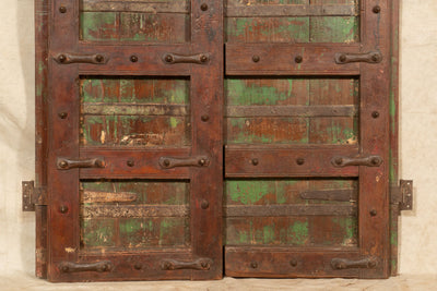 Biscottini Porta portone in legno massello e ferro da interno o da esterno vecchia e antica medievale scorrevole