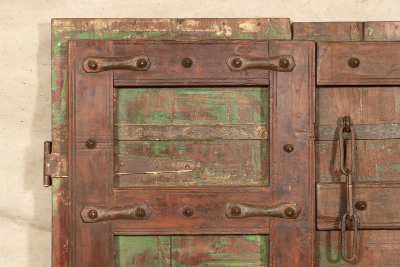 Biscottini Porta portone in legno massello e ferro da interno o da esterno vecchia e antica medievale scorrevole