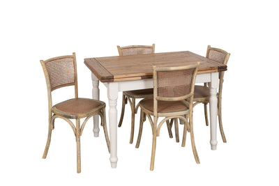 Biscottini Sedia Thonet in massello di frassino e seduta rattan finitura rovere larghezza