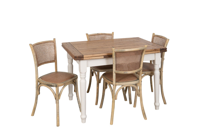 Biscottini Sedia Thonet in massello di frassino e seduta rattan finitura rovere larghezza