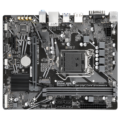 Scheda madre Gigabyte H510M S2H V3 - Supporto processori Intel Socket 1200 10a/11a Gen Intel Cpu - Ram 2x DDR4 2933/2133 Mhz - Vga, Hdmi, DisplayPort - 4x Usb3.2 / 6x Usb2.0 - GLan - Audio HD - Micro-ATX