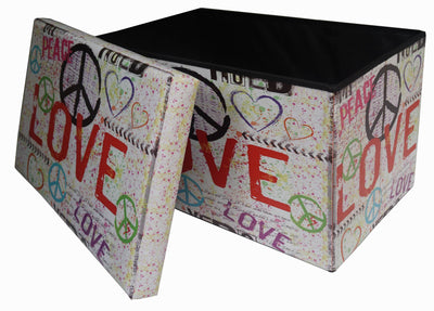 Biscottini Pouf contenitore richiudibile in ecopelle Praticissimo 60x36x36 realizzato