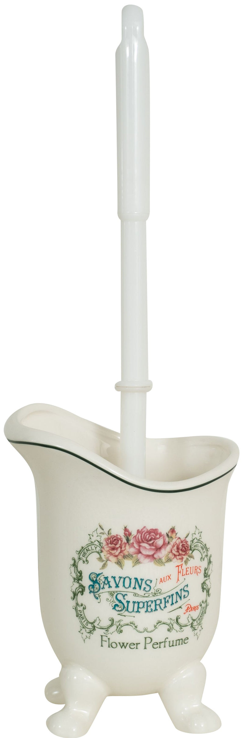 Biscottini Portascopino in porcellana bianca decorata "Le Bain Paris"