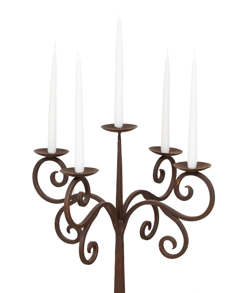 Biscottini CANDELIERE A PIANTANA IN FERRO BATTUTO LAVORATO A MANO dimensioni lunghezza