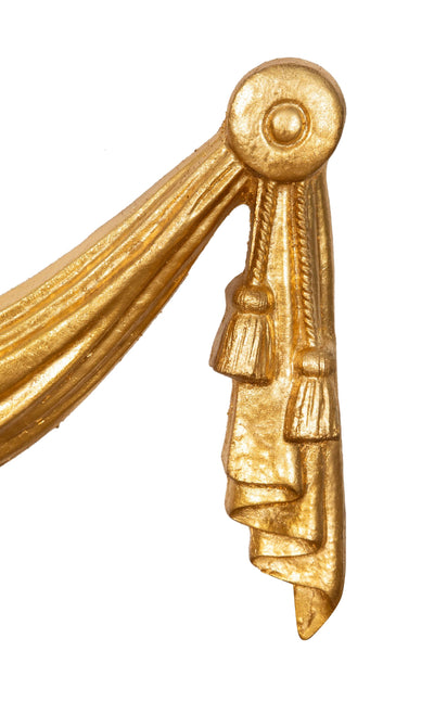 Biscottini SOPRAPORTA IN LEGNO FINITURA FOGLIA ORO L91XPR5XH35 cm Made in Italy