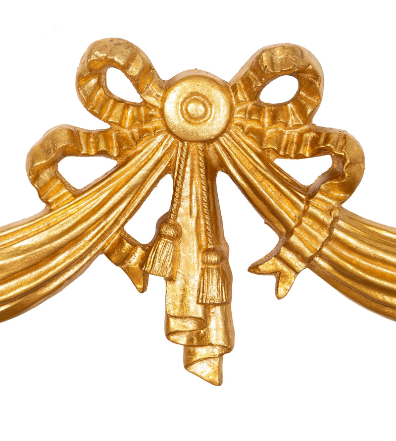 Biscottini SOPRAPORTA IN LEGNO FINITURA FOGLIA ORO L91XPR5XH35 cm Made in Italy