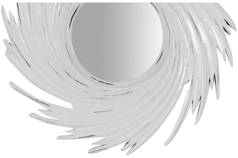 Biscottini Specchiera da appoggio L24xPR1,5xH24 cm finitura bianco anticato Realizzata