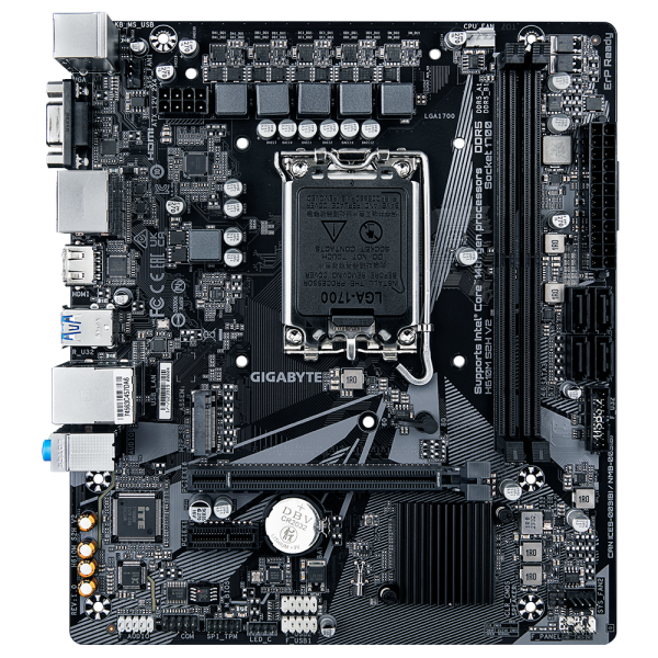 Gigabyte H610M S2H V2 - 1.0 - scheda madre - micro ATX - socket LGA1700 - chipset H610 - USB 3.2 Gen 1 - Gigabit LAN - grafica integrata (CPU richiesta)