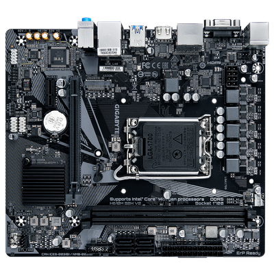 Gigabyte H610M S2H V2 - 1.0 - scheda madre - micro ATX - socket LGA1700 - chipset H610 - USB 3.2 Gen 1 - Gigabit LAN - grafica integrata (CPU richiesta)