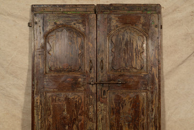 Biscottini Porta portone in legno massello e ferro da interno o da esterno vecchia e antica medievale scorrevole