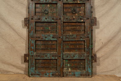 Biscottini Porta portone in legno massello e ferro da interno o da esterno vecchia e antica medievale scorrevole