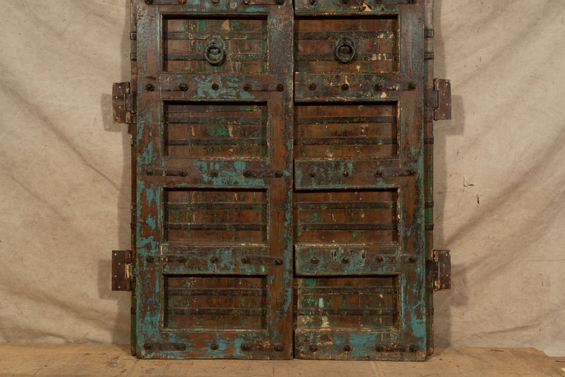 Biscottini Porta portone in legno massello e ferro da interno o da esterno vecchia e antica medievale scorrevole