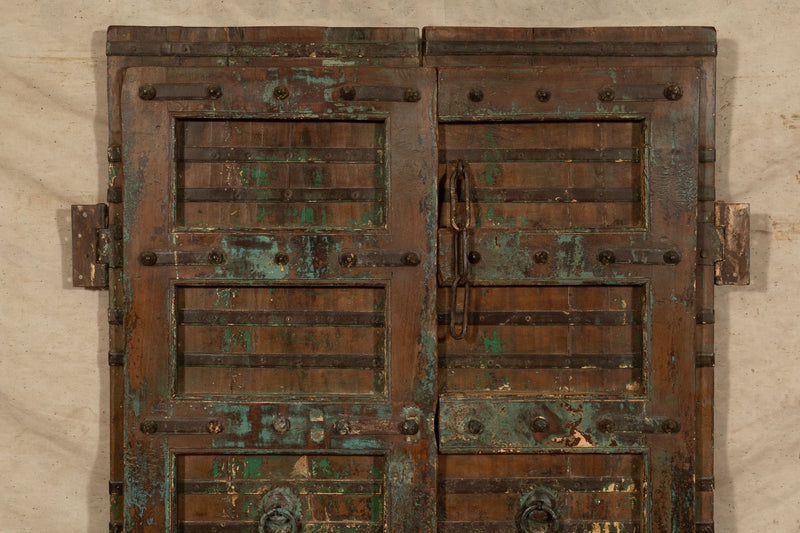 Biscottini Porta portone in legno massello e ferro da interno o da esterno vecchia e antica medievale scorrevole