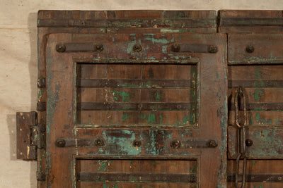 Biscottini Porta portone in legno massello e ferro da interno o da esterno vecchia e antica medievale scorrevole