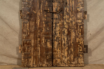 Biscottini Porta portone in legno massello e ferro da interno o da esterno vecchia e antica medievale scorrevole