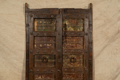 Biscottini Porta portone in legno massello e ferro da interno o da esterno vecchia e antica medievale scorrevole