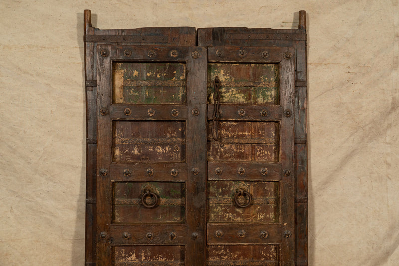 Biscottini Porta portone in legno massello e ferro da interno o da esterno vecchia e antica medievale scorrevole