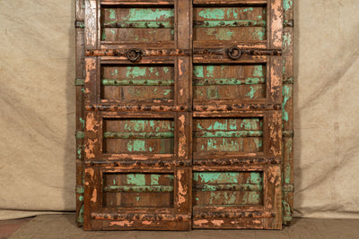 Biscottini Porta portone in legno massello e ferro da interno o da esterno vecchia e antica medievale scorrevole