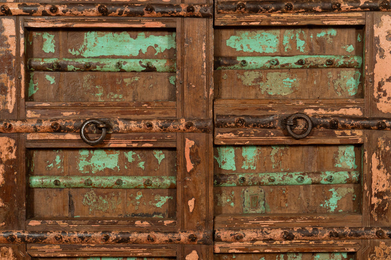 Biscottini Porta portone in legno massello e ferro da interno o da esterno vecchia e antica medievale scorrevole