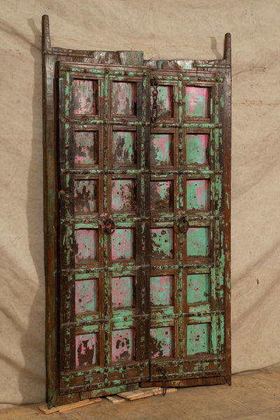 Biscottini Porta portone in legno massello e ferro da interno o da esterno vecchia e antica medievale scorrevole