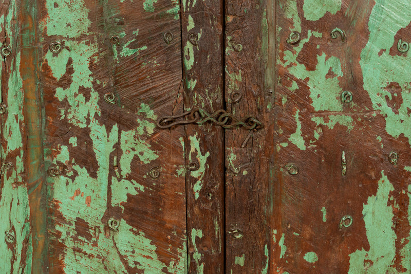 Biscottini Porta portone in legno massello e ferro da interno o da esterno vecchia e antica medievale scorrevole