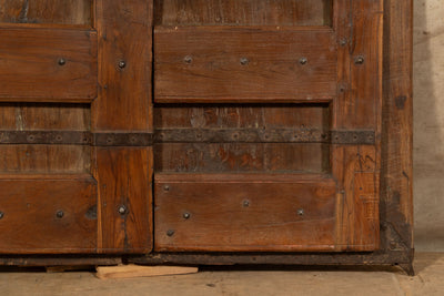 Biscottini Porta portone in legno massello e ferro da interno o da esterno vecchia e antica medievale scorrevole