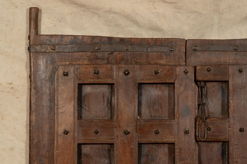 Biscottini Porta portone in legno massello e ferro da interno o da esterno vecchia e antica medievale scorrevole