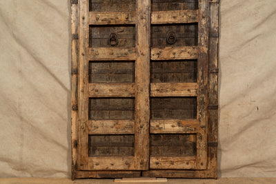 Biscottini Porta portone in legno massello e ferro da interno o da esterno vecchia e antica medievale scorrevole