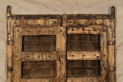 Biscottini Porta portone in legno massello e ferro da interno o da esterno vecchia e antica medievale scorrevole