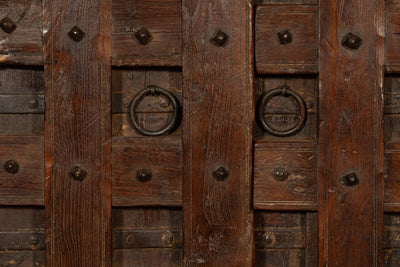 Biscottini Porta portone in legno massello e ferro da interno o da esterno vecchia e antica medievale scorrevole