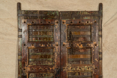 Biscottini Porta portone in legno massello e ferro da interno o da esterno vecchia e antica medievale scorrevole