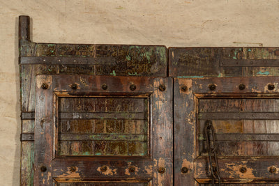 Biscottini Porta portone in legno massello e ferro da interno o da esterno vecchia e antica medievale scorrevole