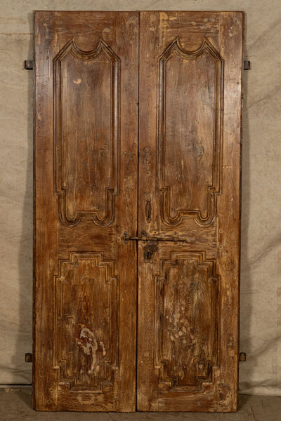 Biscottini Porta portone in legno massello e ferro da interno o da esterno vecchia e antica medievale scorrevole