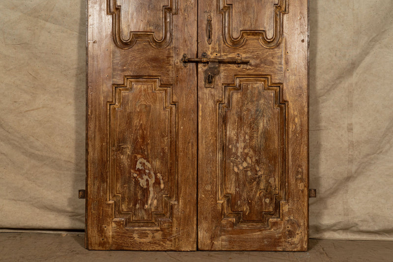 Biscottini Porta portone in legno massello e ferro da interno o da esterno vecchia e antica medievale scorrevole