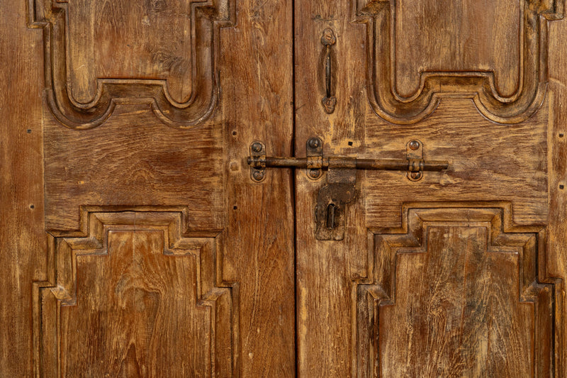 Biscottini Porta portone in legno massello e ferro da interno o da esterno vecchia e antica medievale scorrevole