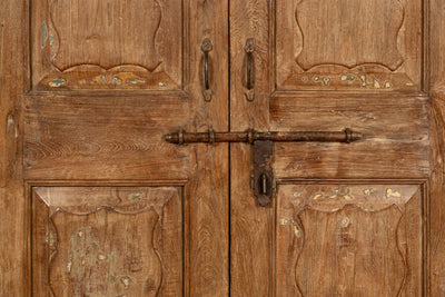 Biscottini Porta portone in legno massello e ferro da interno o da esterno vecchia e antica medievale scorrevole