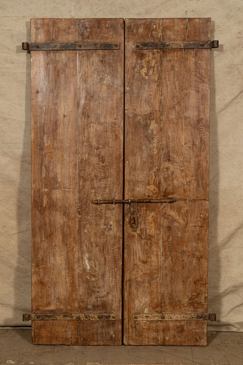 Biscottini Porta portone in legno massello e ferro da interno o da esterno vecchia e antica medievale scorrevole