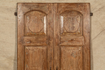 Biscottini Porta portone in legno massello e ferro da interno o da esterno vecchia e antica medievale scorrevole