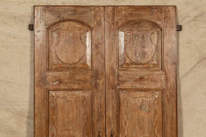 Biscottini Porta portone in legno massello e ferro da interno o da esterno vecchia e antica medievale scorrevole