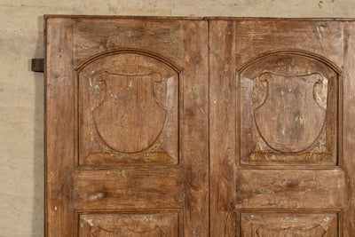 Biscottini Porta portone in legno massello e ferro da interno o da esterno vecchia e antica medievale scorrevole